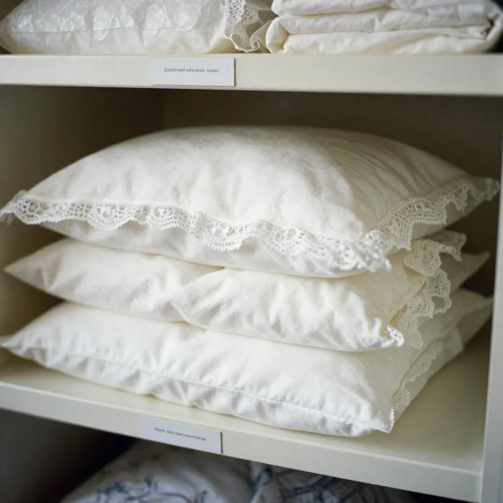 Cotton pillow cases in protective storage